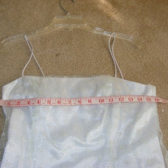 Zum Zum Niki Livas White Glitter Pastel Ombre Prom Dress 90s Y2K - Picture 8 of 17